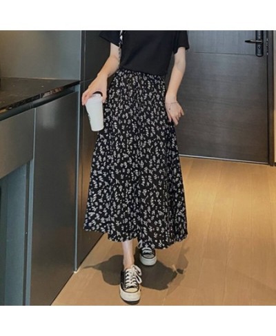 Skirts Women Summer Tender New Fashion Elegant Soft Floral Leisure Daily All-match Vintage Simple Korean Style Chic Sweet Lad...