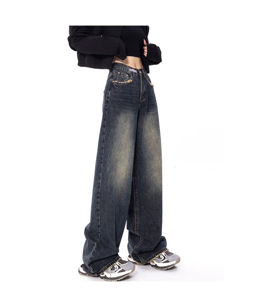 2023 Spring Korean Fashion Y2k High Waist Wide Leg Jeans Pants Women's Loose BF Casual Straight Denim Trousers Female Clothes...