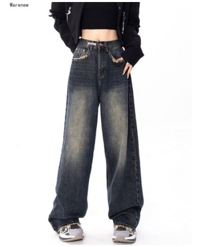 2023 Spring Korean Fashion Y2k High Waist Wide Leg Jeans Pants Women's Loose BF Casual Straight Denim Trousers Female Clothes...