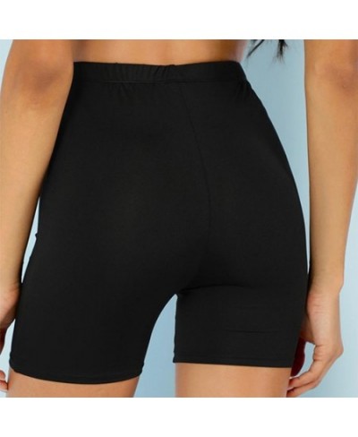 Shorts Women Thin Fitness Casual High Waist Fashion Biker Shorts Summer Slim Knee-Length Bottoms Black Cycling Shorts $21.48 ...