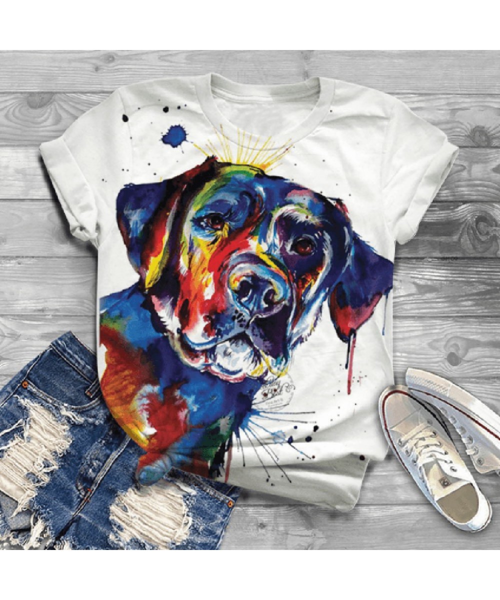 3D Animal Dog Printed O-Neck T Shirt Women Size Women Tshirt Tee Shirt Femme Short Sleeve Tops Tee T-Shirt Summer Tops $19.10...