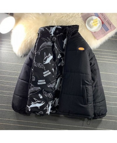 New Winter Jacket Women Hooded Coat Jackets Printed Korean Harajuku Loose Casual Cotton-padded Winter Fashion Coat 2022 Tops ...