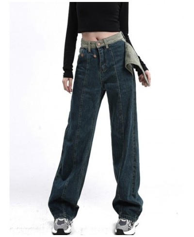 Baggy Jeans Denim Irregular Jeans Women High Waisted Patchwork Panelled Streetwear Fashion New 2023 Y2k Wide Leg Pants Design...