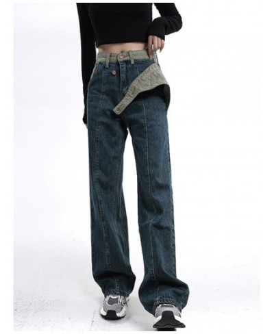 Baggy Jeans Denim Irregular Jeans Women High Waisted Patchwork Panelled Streetwear Fashion New 2023 Y2k Wide Leg Pants Design...