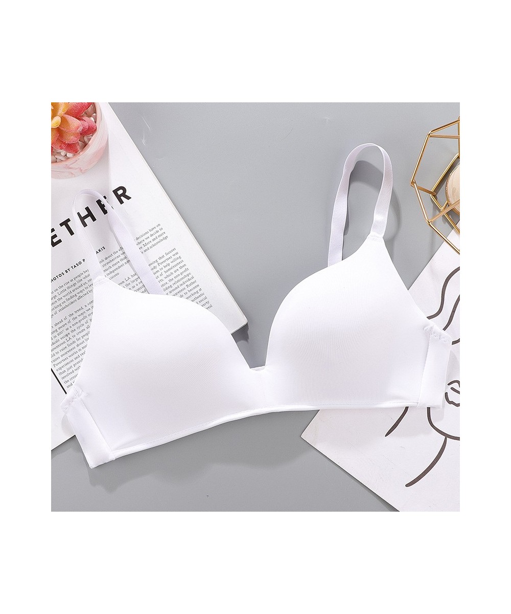 Sexy Bras Breathable Thin Bras Female's Bra Breathable Gathered Lingerie Women Seamless Bra Girls Students No Wire Push Up $1...