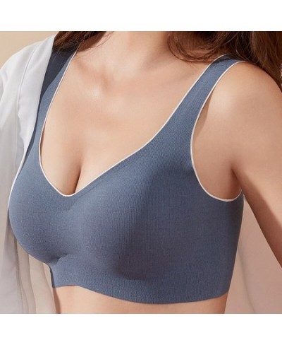 New Girls Seamless Big Chest Small Simple Comfortable Sports Sleep Underwear $29.31 - Underwear