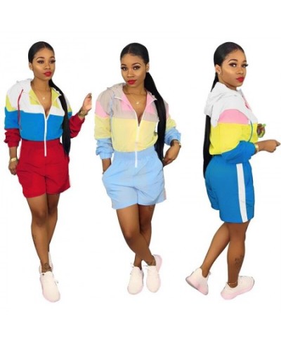 Casual Print Loose Women Playsuit Rompers Long Sleeve Turn Down Collar Zip Pocket Short Jumpsuit Sun Resistant Colorful $43.3...