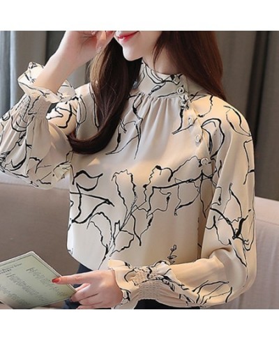 Autumn Long Sleeve Women Blouses Shirts Print Chiffon Blouse Shirt Women Tops Blusas Mujer De Moda 2022 Blouse Women Blusa B9...