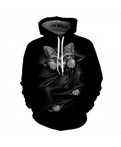 2023 Black and White Cat 3D Print Hoodie Sweatshirts Mens Women Fashion Casual Pullover Harajuku Streetwear Hoodies $33.17 - ...