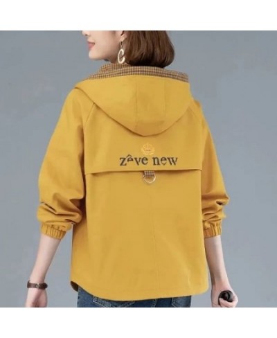 2023 NEW Spring Autumn Short Jacket Women Hooded Tops Loose Casual Coat Outerwear Female Windbreaker Navy Blue Yellow Clothes...