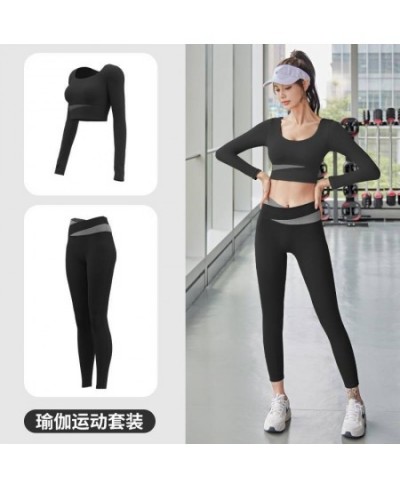 High Waist Leggings Yoga Set Outfits Women's 2 Piece Suit Sports Wear Sportswear for Women Gym Workout Fitness Clothing $69.8...