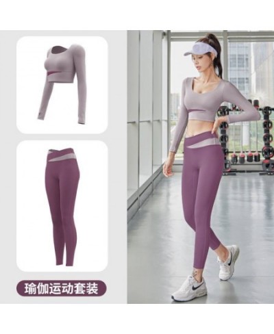 High Waist Leggings Yoga Set Outfits Women's 2 Piece Suit Sports Wear Sportswear for Women Gym Workout Fitness Clothing $69.8...