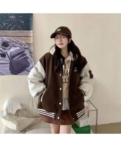 Embroidered Baseball Jacket Women's Spring and Autumn New European and American Style High Street Fashion Casual Couple Jacke...