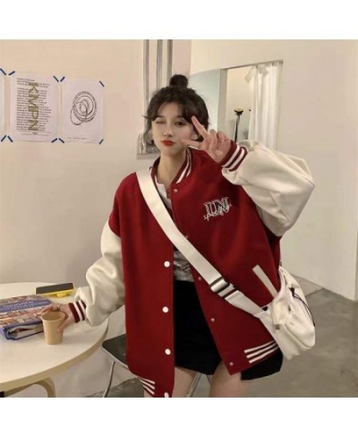 Embroidered Baseball Jacket Women's Spring and Autumn New European and American Style High Street Fashion Casual Couple Jacke...