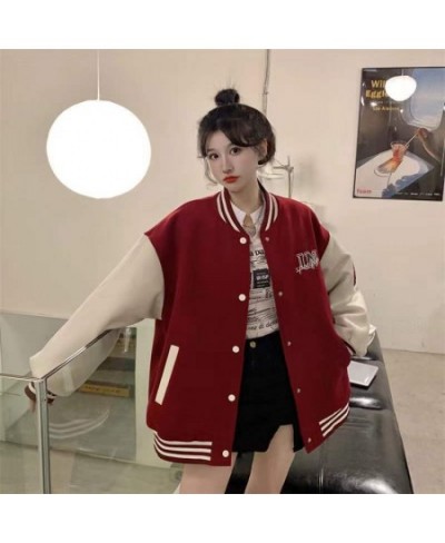 Embroidered Baseball Jacket Women's Spring and Autumn New European and American Style High Street Fashion Casual Couple Jacke...