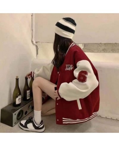 Embroidered Baseball Jacket Women's Spring and Autumn New European and American Style High Street Fashion Casual Couple Jacke...