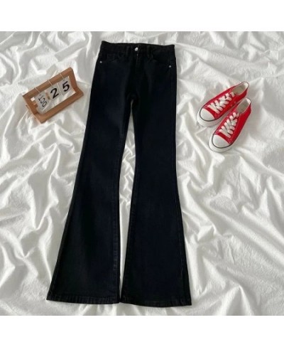 Vintage High Waist Slim Denim Pantalones Fashion Korean Stretch Streetwear Women's Flare Jeans Spring Autumn Skinny Flare Jea...