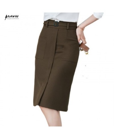 Coffee Skirt Women Autumn 2022 New Professionl Formal Work Clothes Mid Length Short Bottoms Black $55.90 - Bottoms