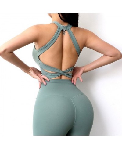 Mesh Insert Criss Cross Back Sports Bra Gathering Yoga Bra Vest Comfortable Underwear Beauty Back Sports Bra For Women d $45....