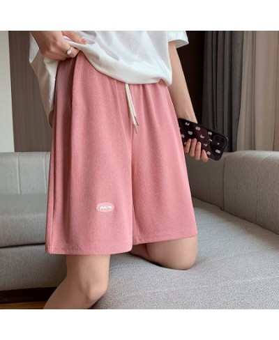 2022 Hot Summer Casual Ice Silk Biker Shorts Women High Waist Loose Shorts Short SweatPants Streetwear Womens Shorts $21.45 -...