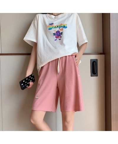 2022 Hot Summer Casual Ice Silk Biker Shorts Women High Waist Loose Shorts Short SweatPants Streetwear Womens Shorts $21.45 -...