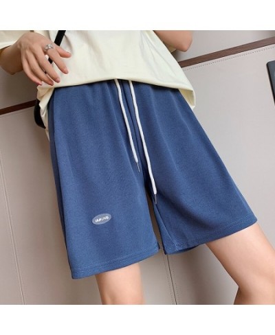 2022 Hot Summer Casual Ice Silk Biker Shorts Women High Waist Loose Shorts Short SweatPants Streetwear Womens Shorts $21.45 -...