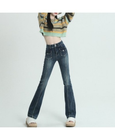 High Waisted Jeans for Women Stretch Skinny 2022 New Chic Vintage Fashion High Street Flare Pants Full Length Y2k Jeans $59.2...