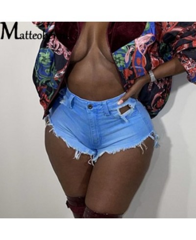 Female Fashion Casual Summer Cool Women Denim Booty Shorts High Waisted Fur-Lined Leg-Openings Street Sexy Short Jeans $37.19...