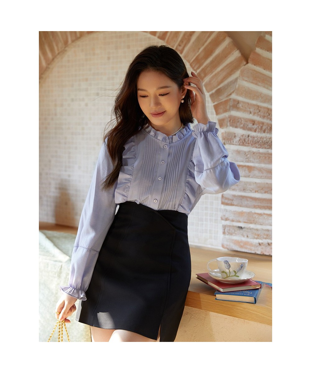 French Retro Wood Ear Sweet Shirt for Women New Spring Light Elegant Court Style Tops Female Single-breasted Shirts $64.06 - ...