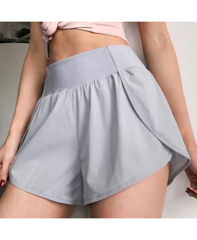 2022 High Waist Shorts Women Fake Inner Pocket Running Gym Sports Loose Women Summer Shorts Skirt Base $24.46 - Bottoms