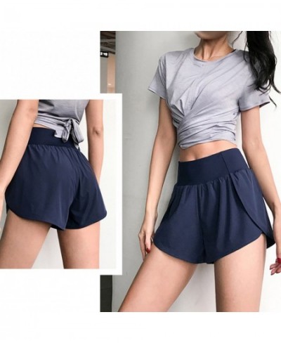 2022 High Waist Shorts Women Fake Inner Pocket Running Gym Sports Loose Women Summer Shorts Skirt Base $24.46 - Bottoms