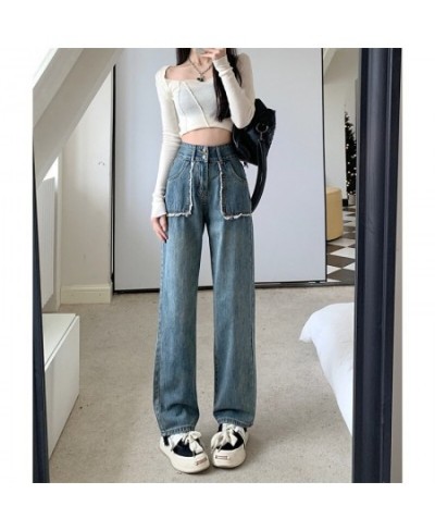 Women Jeans American Retro Wide Leg Pants 2023 New Fashion Casual Chic Loose Trousers Simple Versatile Trend Female Streetwea...