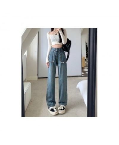 Women Jeans American Retro Wide Leg Pants 2023 New Fashion Casual Chic Loose Trousers Simple Versatile Trend Female Streetwea...