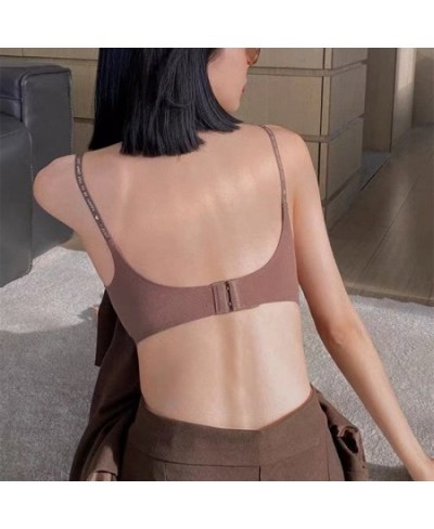 Seamless Bras For Women's Sexy Underwear Fashion Tops Letter Strap Lingerie U Back Bralette Backless Wireless Brassiere $14.7...