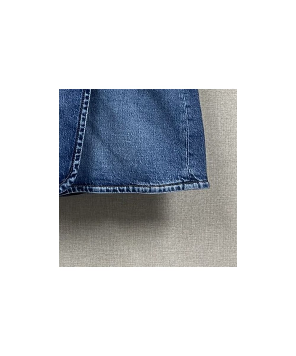 Women Oblique Placket Denim Skirt High Waist All-match Fashion 2023 Spring Summer Fresh Female Mini Jupe $71.82 - Skirts