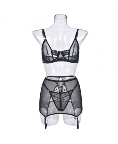 Sexy Lingerie Women Body Transparent Bra 5-Piece Lace Bandage Outfit Porn Underwear Naked Without Censorship Thongs $27.96 - ...