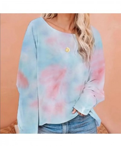 Spring Womens Hoodies Multicolor Casual Long Sleeve Round Collar Sweatshirt Loose Printed Tops 2023 Fashion $28.13 - Tops & Tees