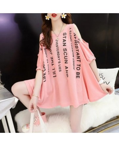 Sexy Off Shoulder Cool T-Shirt Gothic Loose Streetwear Women Harajuku Letter Print Summer Y2k Tops Women Ulzzang Clothing Fem...