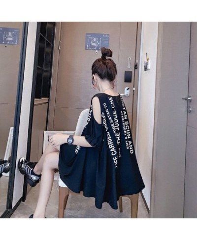 Sexy Off Shoulder Cool T-Shirt Gothic Loose Streetwear Women Harajuku Letter Print Summer Y2k Tops Women Ulzzang Clothing Fem...