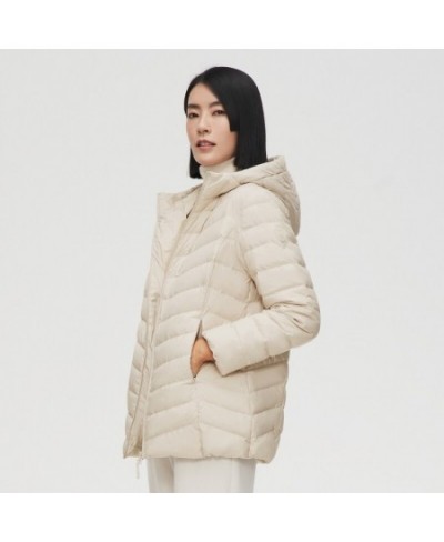 2023 new winter down jacket for women hooded coat thin light warm jacket B10131014B $107.68 - Jackets & Coats