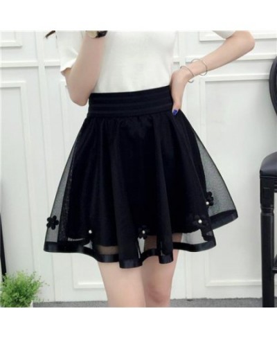 Elegant Cute Women's A Line Mesh Mini Skirts Elastic Tulle Pleated Skirt Sweet Skirt Prom Cosplay Lolita Princess Petticoat $...