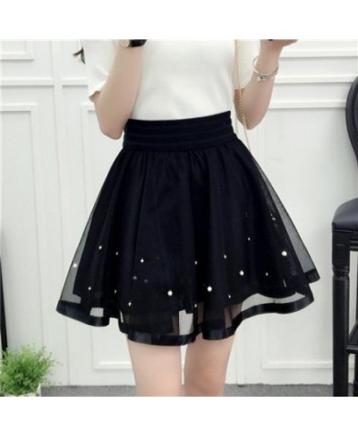 Elegant Cute Women's A Line Mesh Mini Skirts Elastic Tulle Pleated Skirt Sweet Skirt Prom Cosplay Lolita Princess Petticoat $...