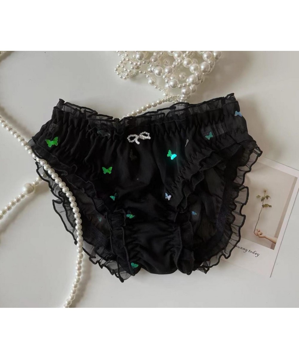 2022 New 2nd Shipping Free 100% Real Photos Lolita Cute Kawaii Shining Butterfly Chiffon Panties Brief Underwear Lingerie $12...