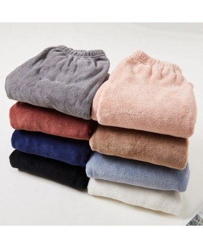 Women Winter Fleece Pants Solid Color Elastic Waist Loose Pants Full Length Sleep Bottom Casual House Outdise Thermal $30.97 ...