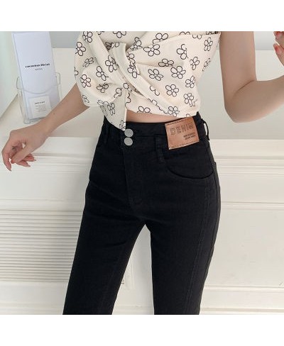 Y2k High Waist Jeans Korean Fashion Women's Jeans 2022 Streetwear Denim Pants Vintage Clothes Flared Clothing Black Summer $4...