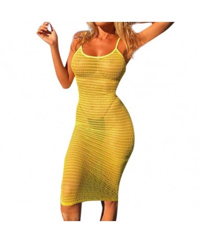 Summer Dress Women 2023 Bikini Cover Up Swimsuit Swimwear Sexy Beach Dresses Mesh See Through Cover-Ups купальник женский $21...