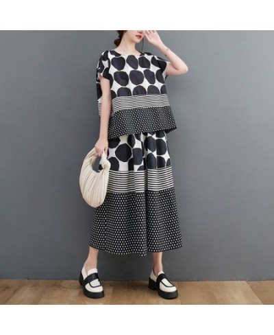 Suit Women Summer Dress 2023 New Thin Casual Large Size Fashion Polka Dot Top + Skirt Two-piece Set ZXF1611 $73.44 - Suits & ...