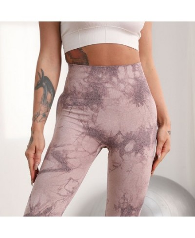 Women Seamless Leggings Tie Dye Fitness Leggings Gym Workout Pants High Waist Push Up Tights Sports Female Clothing $29.32 - ...