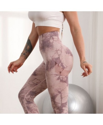 Women Seamless Leggings Tie Dye Fitness Leggings Gym Workout Pants High Waist Push Up Tights Sports Female Clothing $29.32 - ...