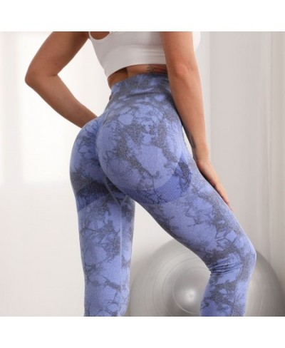 Women Seamless Leggings Tie Dye Fitness Leggings Gym Workout Pants High Waist Push Up Tights Sports Female Clothing $29.32 - ...